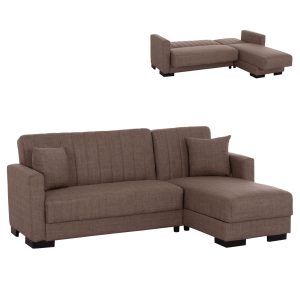 ΚΑΝΑΠΕΣ ΓΩΝΙΑ (ΑΡΙΣΤΕΡΗ) BRICKEN HM3275.02L ΛΕΥΚΟ ΥΦΑΣΜΑ 110-282x98-160x72Υεκ.