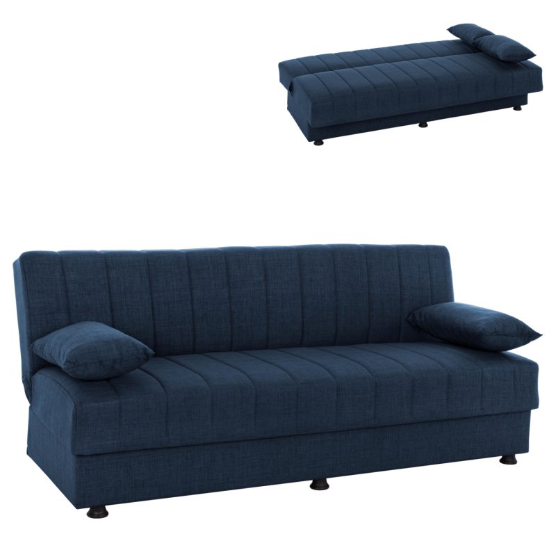 ΚΑΝΑΠΕΣ ΚΡΕΒΑΤΙ ANDRI ΤΡΙΘΕΣΙΟΣ ΜΠΛΕ HM3239.07 180x83x74Y εκ.