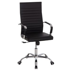 ΚΑΡΕΚΛΑ ΓΡΑΦΕΙΟΥ HM1059.31 ΜΑΥΡΟ PU BOSS ΔΙΕΥΘΥΝΤΟΥ ΠΟΔΙ ΧΡΩΜΙΟΥ 53x57x109Υεκ.