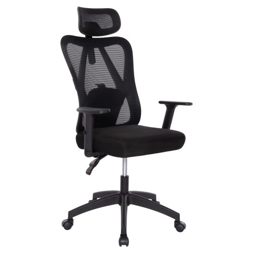 ΚΑΡΕΚΛΑ ΓΡΑΦΕΙΟΥ MEXER HM1195.01 ΜΑΥΡΟ MESH-PP ΒΑΣΗ 68x70x136Υεκ.