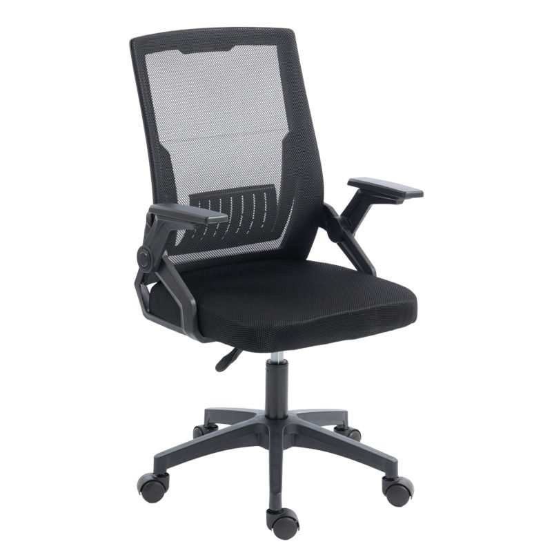 ΚΑΡΕΚΛΑ ΓΡΑΦΕΙΟΥ ZENITH HM1225.01 PP & MESH ΥΦΑΣΜΑ--ΜΑΥΡΟ 60x60x92-100Υεκ
