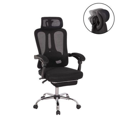 ΚΑΡΕΚΛΑ ΓΡΑΦΕΙΟΥ BARNET HM18258.01 ΜΑΥΡΟ MESH-ΜΑΥΡΟΣ ΣΚΕΛΕΤΟΣ NYLON 61x62x123Υ