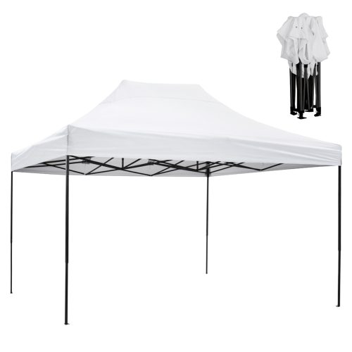 ΚΙΟΣΚΙ/GAZEBO MATTHEW HM6311 ΠΤΥΣΣΟΜΕΝΟ-ΣΚΕΛΕΤΟΣ ΜΕΤΑΛ.ΜΑΥΡΟΣ-ΛΕΥΚΟ ΥΦΑΣΜΑ 3x4,5x3,10Yμ