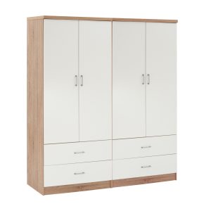 ΝΤΟΥΛΑΠΑ 2ΦΥΛΛΗ 180X60X210Υεκ. ΣΥΡΟΜΕΝΗ ΜΕ ΚΑΘΡΕΠΤΗ SONAMA OAK HM2437