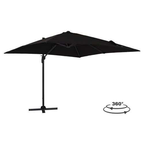 ΟΜΠΡΕΛΑ SHADER HM6025.03 ALU ΕΠΑΓΓΕΛΜΑΤΙΚΗ ΚΡΕΜΑΣΤΗ 3X3 360 ΜΟΙΡΩΝ ME ΜΑΥΡΟ ΑΚΡΥΛΙΚΟ ΠΑΝΙ