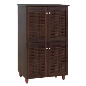 ΠΑΠΟΥΤΣΟΘΗΚΗ-ΝΤΟΥΛΑΠΙ KABIRA 4 ΠΟΡΤΕΣ HM2210.01 WENGE 77Χ34Χ123εκ.