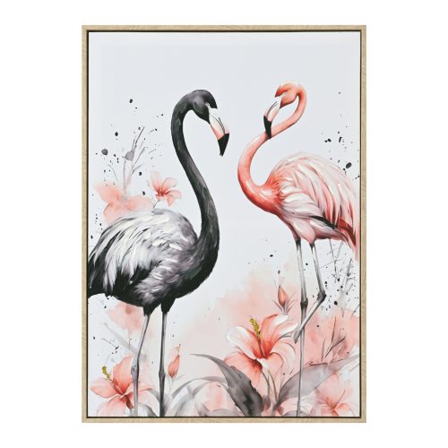 ΠΙΝΑΚΑΣ TOIXOY FLAMINGOS HM4562 ΜΕ ΚΟΡΝΙΖΑ ΜΠΕΖ-ΚΑΜΒΑΣ ΕΚΤΥΠΩΣΗ 52,5x2,8x72,5Υεκ.