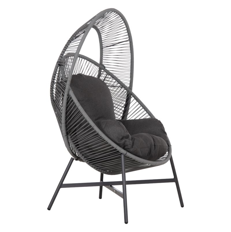 ΠΟΛΥΘΡΟΝΑ-ΦΩΛΙΑ RULER HM6506.01 ΓΚΡΙ ΜΕΤΑΛΛΟ-P.E.RATTAN-ΜΑΞΙΛΑΡΙΑ 90x85x154Υεκ