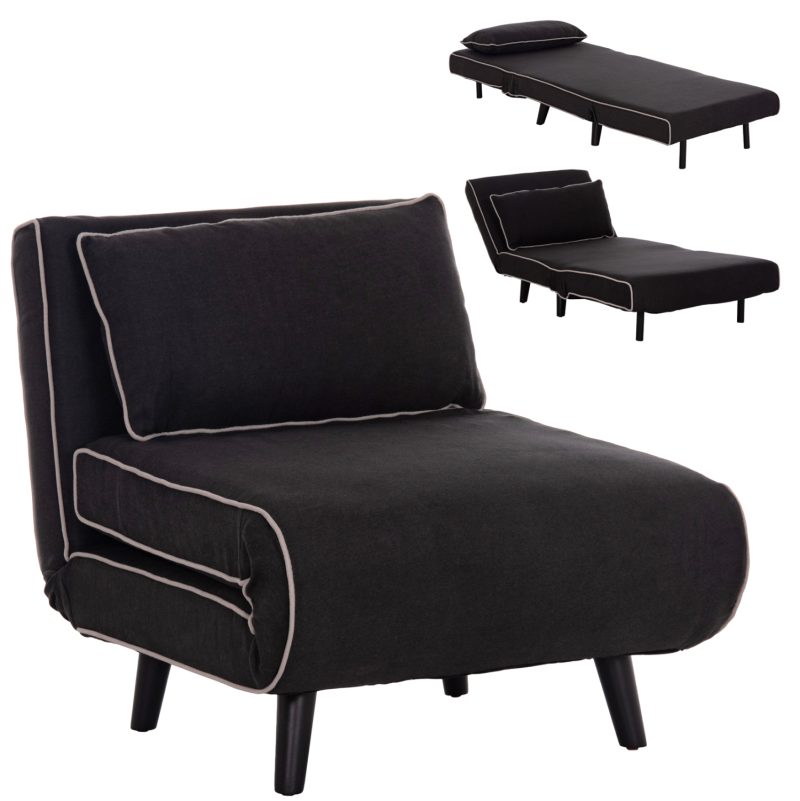 ΠΟΛΥΘΡΟΝΑ ΚΡΕΒΑΤΙ BRAXTON HM8425.03 ΜΑΥΡΟ ΥΦΑΣΜΑ 78x88x78Υεκ.