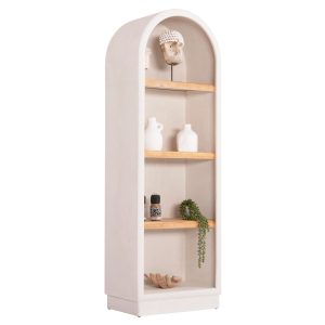 ΒΙΒΛΙΟΘΗΚΗ HANDYR HM9707 ΜΑΣΙΦ ΞΥΛΟ MANGO ΣΕ ΛΕΥΚΟ ΧΡΩΜΑ 100x35x165Yεκ.