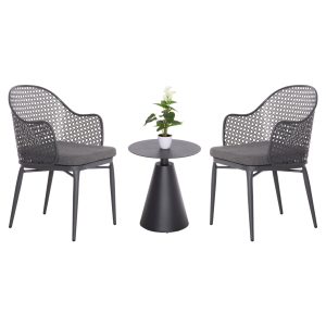 ΣΕΤ LOUNGE 3TMX ΕΞ.ΧΩΡΟΥ OREGO HM21106.01 ΑΛΟΥΜΙΝΙΟ ΣΕ ΣΚΟΥΡΟ ΓΚΡΙ