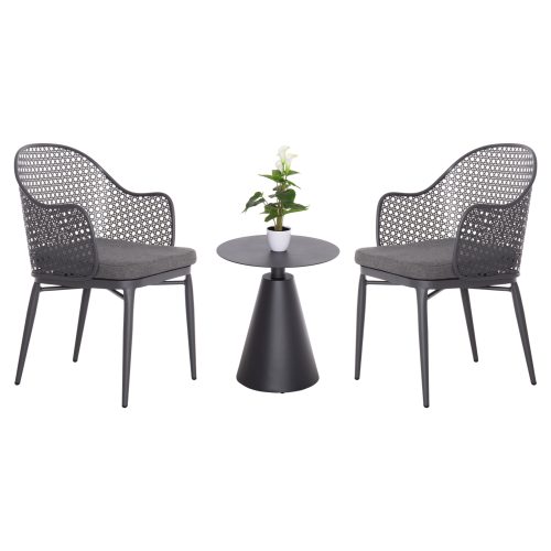 ΣΕΤ LOUNGE 3TMX ΕΞ.ΧΩΡΟΥ OREGO HM21106.01 ΑΛΟΥΜΙΝΙΟ ΣΕ ΣΚΟΥΡΟ ΓΚΡΙ