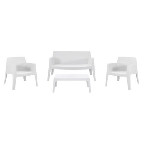ΣΕΤ LOUNGE 4ΤΜΧ SLEEK HM21275.01 ΛΕΥΚΟ ΠΟΛΥΠΡΟΠΥΛΕΝΙΟ