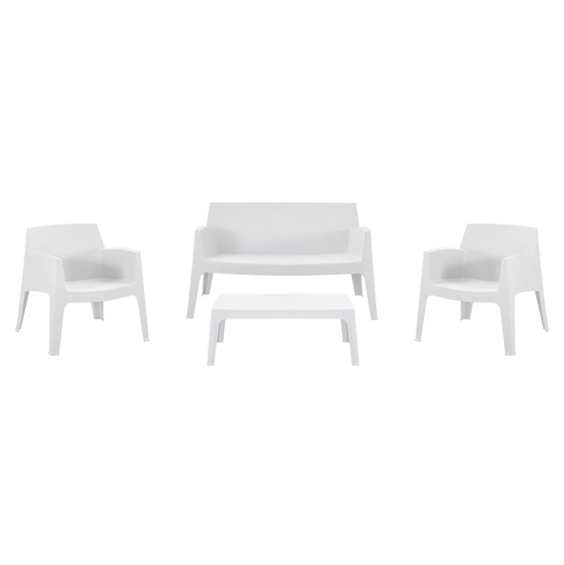ΣΕΤ LOUNGE 4ΤΜΧ SLEEK HM21275.01 ΛΕΥΚΟ ΠΟΛΥΠΡΟΠΥΛΕΝΙΟ