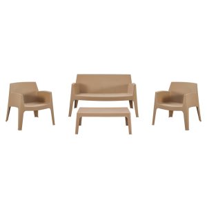 ΣΕΤ LOUNGE 4ΤΜΧ SLEEK HM21275.03 ΚΑΠΟΥΤΣΙΝΟ ΠΟΛΥΠΡΟΠΥΛΕΝΙΟ