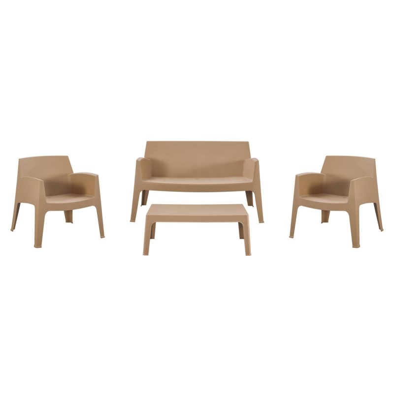 ΣΕΤ LOUNGE 4ΤΜΧ SLEEK HM21275.03 ΚΑΠΟΥΤΣΙΝΟ ΠΟΛΥΠΡΟΠΥΛΕΝΙΟ