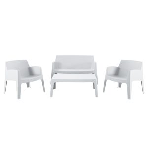 ΣΕΤ ΣΑΛΟΝΙ ΕΞ.ΧΩΡΟΥ 4ΤΜΧ SLEEK HM21268.01 ΛΕΥΚΟ ΠΟΛΥΠΡΟΠΥΛΕΝΙΟ