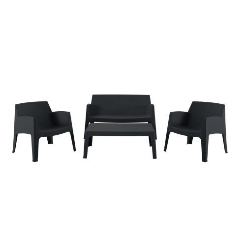 ΣΕΤ ΣΑΛΟΝΙ ΕΞ.ΧΩΡΟΥ 4ΤΜΧ SLEEK HM21268.02 ΜΑΥΡΟ ΠΟΛΥΠΡΟΠΥΛΕΝΙΟ