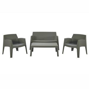 ΣΕΤ ΣΑΛΟΝΙ ΕΞ.ΧΩΡΟΥ 4ΤΜΧ SLEEK HM21268.05 DARK OLIVE GREEN ΠΟΛΥΠΡΟΠΥΛΕΝΙΟ