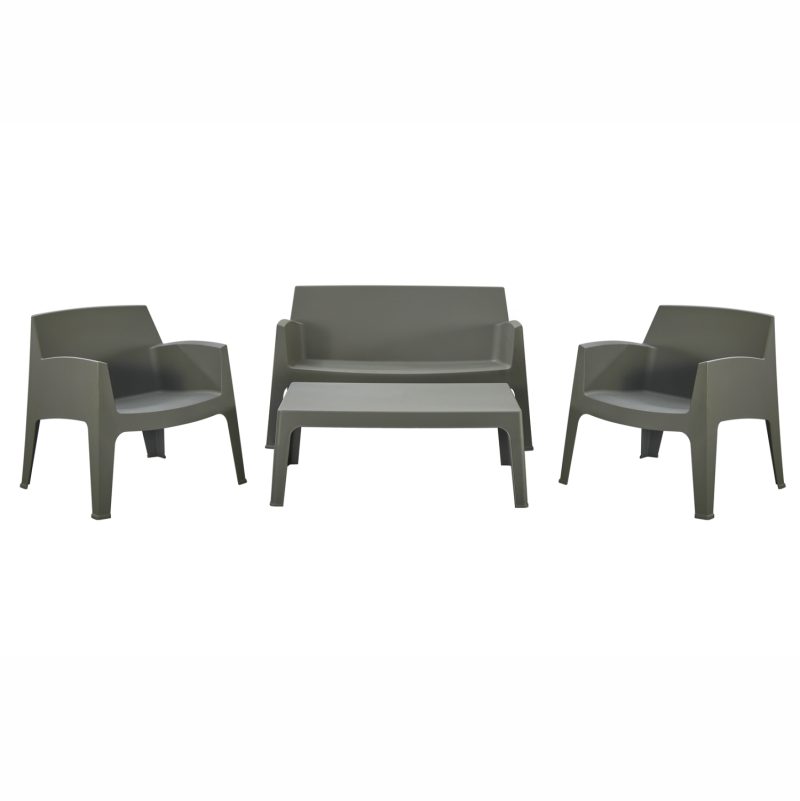 ΣΕΤ ΣΑΛΟΝΙ ΕΞ.ΧΩΡΟΥ 4ΤΜΧ SLEEK HM21268.05 DARK OLIVE GREEN ΠΟΛΥΠΡΟΠΥΛΕΝΙΟ