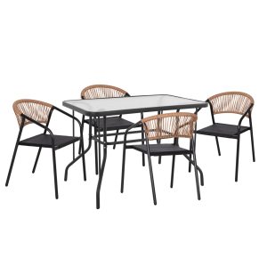 ΣΕΤ 3ΤΜΧ ΕΞΩΤ.ΧΩΡΟΥ ΠΤΥΣΣΟΜΕΝΟ KENDYR HM9907 ΜΑΣΙΦ TEAK ΞΥΛΟ-ΦΥΣΙΚΟ 46x50x88,5Υ