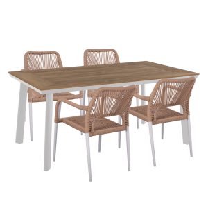 ΣΕΤ 3ΤΜΧ ΕΞΩΤ.ΧΩΡΟΥ ΠΤΥΣΣΟΜΕΝΟ KENDYR HM9907 ΜΑΣΙΦ TEAK ΞΥΛΟ-ΦΥΣΙΚΟ 46x50x88,5Υ