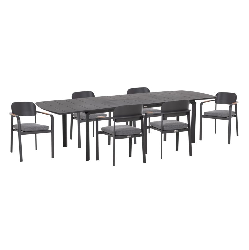 ΣΕΤ ΤΡΑΠΕΖΑΡΙΑΣ ΕΞ.ΧΩΡΟΥ 6 ΘΕΣΕΩΝ ELARA HM10726.01 ΓΚΡΙ ΑΛΟΥΜΙΝΙΟ-ΕΠΕΚΤΕΙΝΟΜΕΝΟ ΤΡΑΠΕΖΙ