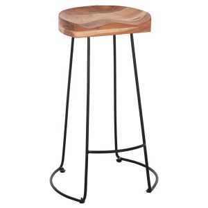 Καρέκλα Επαγγελματική ArteLibre OGYGIA Καρυδί/Μαύρο Ξύλο/Δέρμα 45x38x97cm
