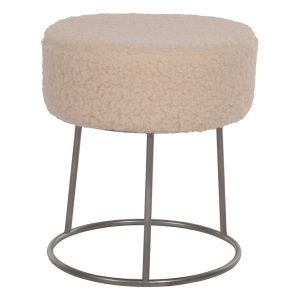 ΠΟΥΦ ΣΚΑΜΠΟ SARONI HM7851.01 SEAGRASS ΣΕ ΦΥΣΙΚΟ-ΛΕΥΚΟ ΧΡΩΜΑ Φ60x35Yεκ.