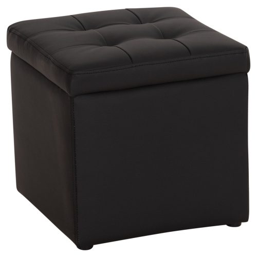 ΣΚΑΜΠΩ ΜΕ ΑΠΟΘΗΚΕΥΤΙΚΟ ΧΩΡΟ PU ΜΑΥΡΟ CUBE HM224.01 38x38x36.5Υεκ.