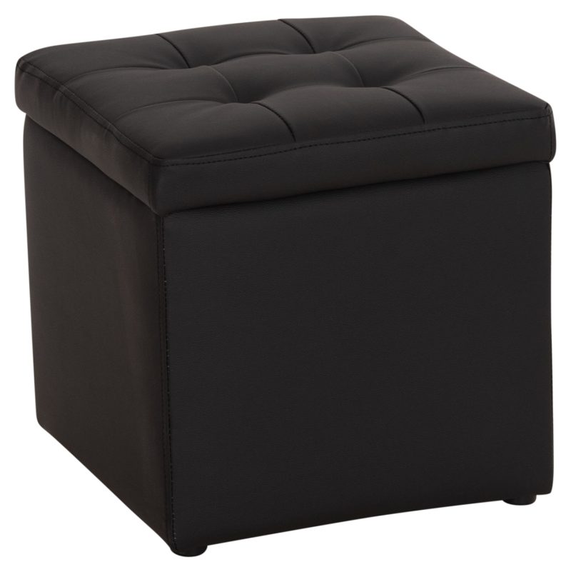 ΣΚΑΜΠΩ ΜΕ ΑΠΟΘΗΚΕΥΤΙΚΟ ΧΩΡΟ PU ΜΑΥΡΟ CUBE HM224.01 38x38x36.5Υεκ.