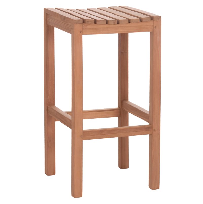 ΣΚΑΜΠΟ ΜΠΑΡ NIKOL HM18109 ΞΥΛΟ ΤΕΑΚ ΣΕ ΦΥΣΙΚΟ 40x40x77Υεκ.
