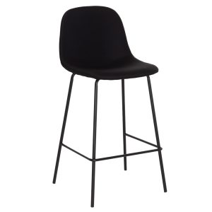 ΣΚΑΜΠΟ ΜΠΑΡ VINCENT HM9298.24 ΜΕΣΑΙΟΥ ΥΨΟΥΣ-ΜΑΥΡΟ ΥΦΑΣΜΑ-ΜΕΤΑΛΛΙΚΑ ΠΟΔΙΑ 43x50x92,5Υεκ