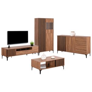 ΠΟΥΦ ΣΚΑΜΠΟ SARONI HM7851.01 SEAGRASS ΣΕ ΦΥΣΙΚΟ-ΛΕΥΚΟ ΧΡΩΜΑ Φ60x35Yεκ.