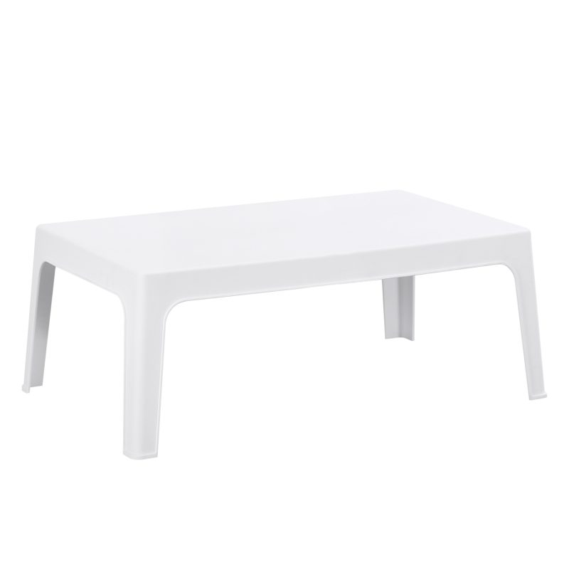 ΤΡΑΠΕΖΑΚΙ ΟΡΘΟΓΩΝΙΟ SLEEK HM6367.01 ΠΟΛΥΠΡΟΠΥΛΕΝΙΟ ΣΕ ΛΕΥΚΟ 105x64x40Υεκ.