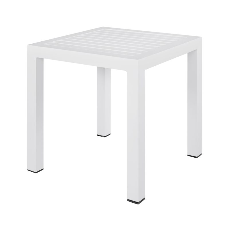 ΤΡΑΠΕΖΙ ΑΛΟΥΜΙΝΙΟΥ QIANA HM5402.01 ΛΕΥΚΟ 45x45x45,5Υ εκ.