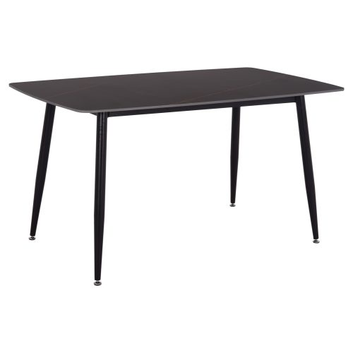 ΤΡΑΠΕΖΙ RAVEN HM18149.02 ΚΕΡΑΜΙΚΟ TOP ΜΕ ΟΨΗ ΜΑΥΡΟ ΜΑΡΜΑΡΟ 140x80x74Υεκ.