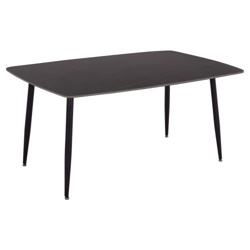 ΤΡΑΠΕΖΙ RAVEN HM18150.02 ΚΕΡΑΜΙΚΟ TOP ΜΕ ΟΨΗ ΜΑΥΡΟ ΜΑΡΜΑΡΟ 160x80x74Υεκ.