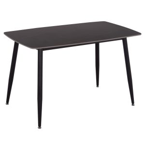ΤΡΑΠΕΖΙ RAVEN HM9854.02 ΚΕΡΑΜΙΚΟ TOP ΜΑΥΡΟ ΜΑΡΜΑΡΟ-ΜΑΥΡΟ ΜΕΤΑΛΛΟ 120x70x73Υεκ.