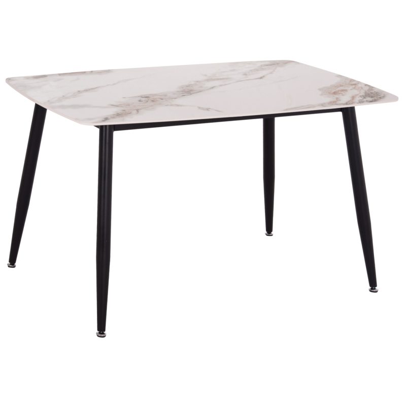 ΤΡΑΠΕΖΙ RAVEN HM9854.04 ΚΕΡΑΜΙΚΟ TOP ΜΕ ΟΨΗ ΜΑΡΜΑΡΟΥ τ.CALACATTA 120x70x73Υεκ.