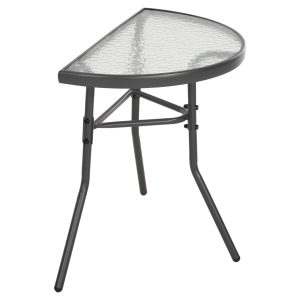 ΤΡΑΠΕΖΙ ΒΟΗΘΗΤΙΚΟ ALLEGRA HM5874.12 ΜΕΤΑΛΛΟ ΜΑΥΡΟ-ΣΥΝΘ. RATTAN ΛΕΥΚΟ Φ47x45Yεκ.