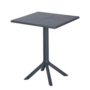 ΤΡΑΠΕΖΙ ΑΛΟΥΜΙΝΙΟΥ TABER HM5562.02 ΑΝΘΡΑΚΙ ΜΕ ΕΠΙΦΑΝΕΙΑ POLYWOOD 120x80x72,5Υεκ.