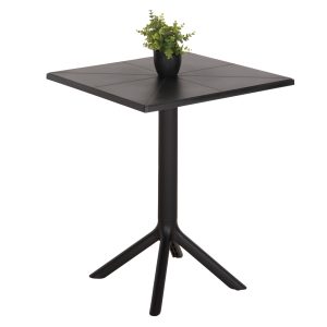 ΤΡΑΠΕΖΙ ΠΟΛΥΠΡΟΠΥΛΕΝΙΟΥ ΤΕΤΡΑΓΩΝΟ TERRIN HM6125.12 ΜΑΥΡΟ 60,5x60,5x76,5Υεκ.