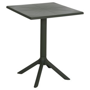 ΤΡΑΠΕΖΙ ΠΟΛΥΠΡΟΠΥΛΕΝΙΟΥ ΤΕΤΡΑΓΩΝΟ TERRIN HM6125.15 DARK OLIVE 60x60x75Υεκ.
