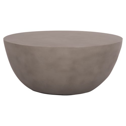 ΤΡΑΠΕΖΙ ΣΑΛΟΝΙΟΥ ΣΤΡΟΓΓΥΛΟ ALLAN HM18162.03 FIBER CEMENT ΣΕ ΓΚΡΙ--Φ92x49Υεκ.