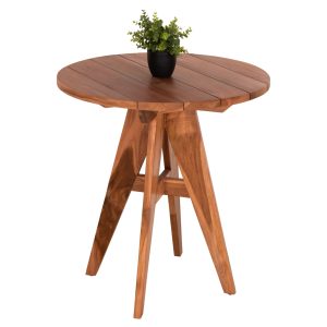ΤΡΑΠΕΖΙ ΒΟΗΘΗΤΙΚΟ ALLEGRA HM5874.12 ΜΕΤΑΛΛΟ ΜΑΥΡΟ-ΣΥΝΘ. RATTAN ΛΕΥΚΟ Φ47x45Yεκ.