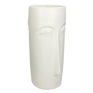 Βάζο ArteLibre Λευκό Κεραμικό 10x10x15cm