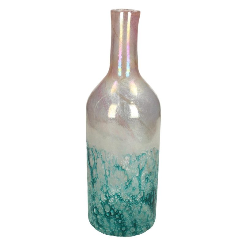 Βάζο ArteLibre Τιρκουάζ Γυαλί 12x12x36cm