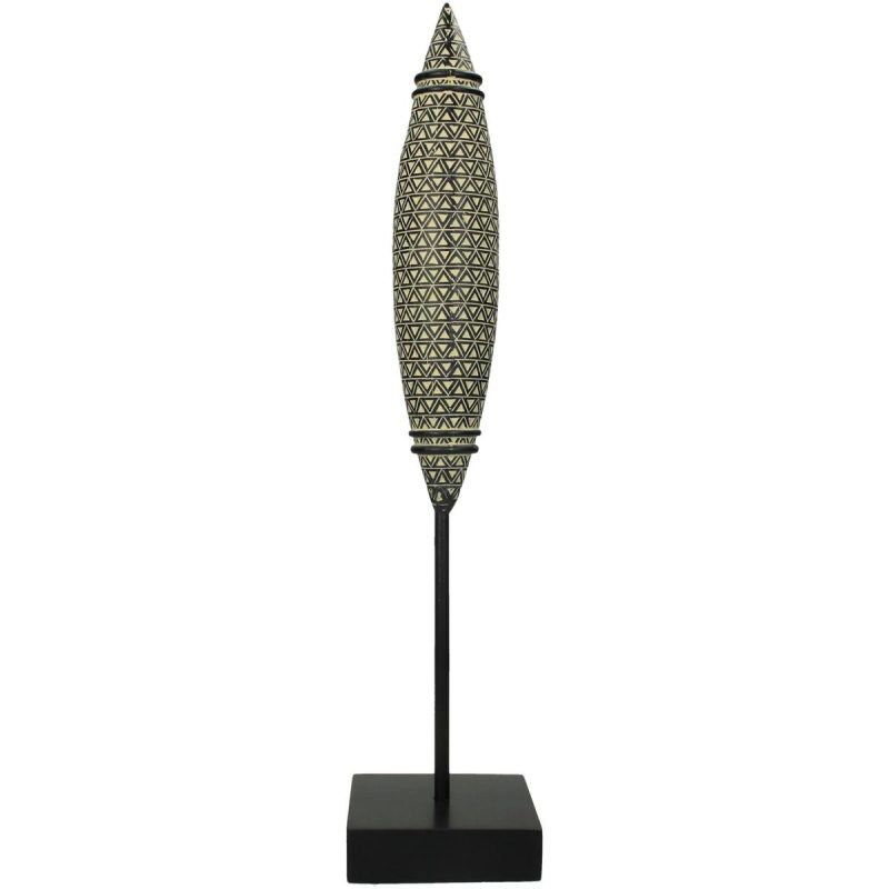 Διακοσμητικό ArteLibre Tribal Μαύρο Polyresin 10x10x45cm