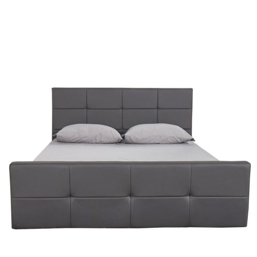 Κρεβάτι ArteLibre ANEMONE Γκρι PU 216x160.5x93cm (Στρώμα 150x200cm)